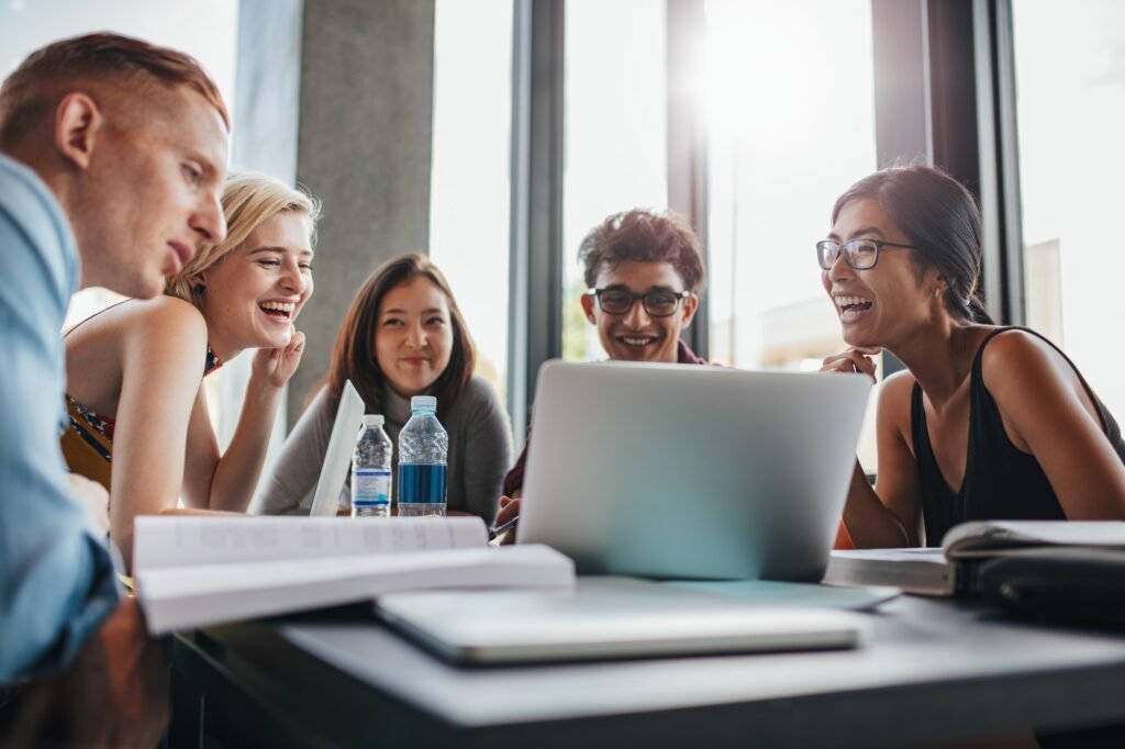 group study in university library