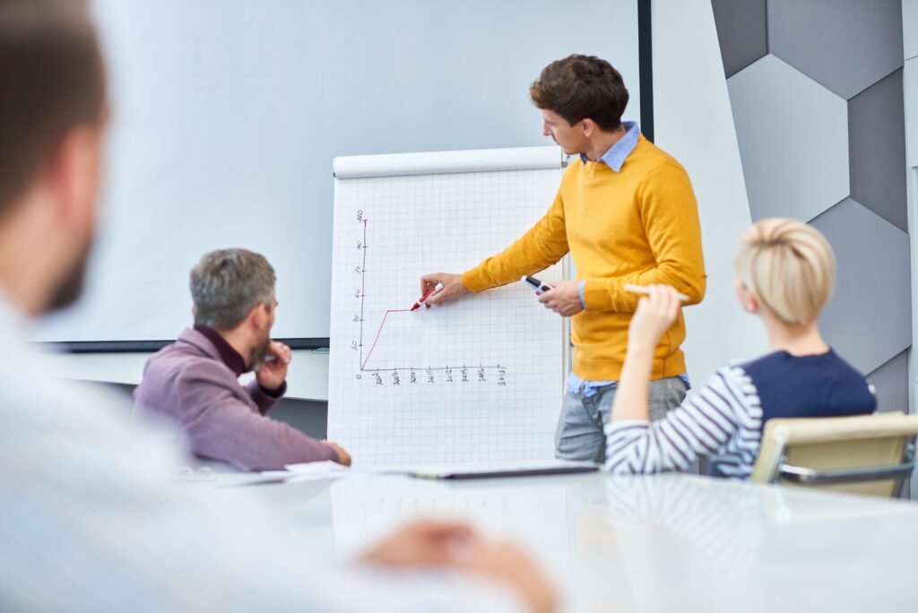 marketing meeting in office