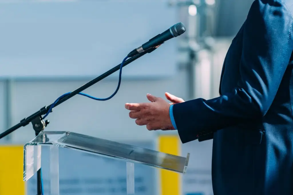 politician during election campaign